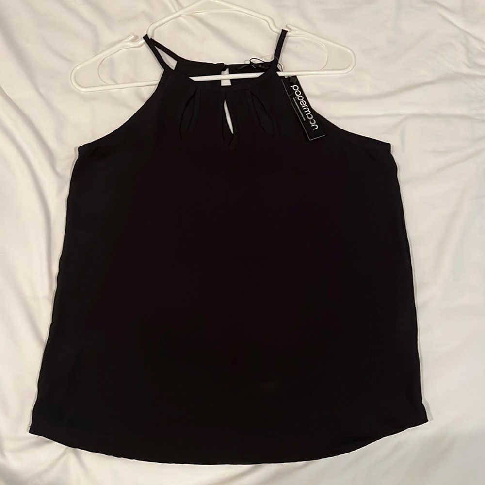 Black sleeveless top, paper moon, new with tags, XS